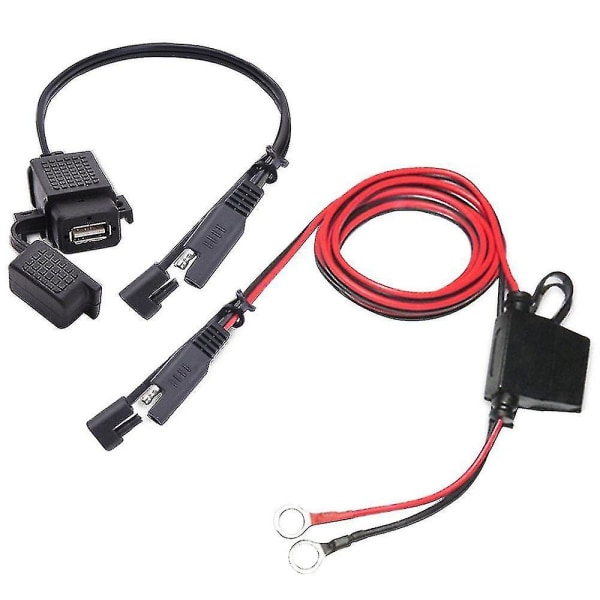 Motorcykel USB-oplader Sae til Usb-kabeladapter Sae Quick Disconnect 2.1a Vandtæt USB-port