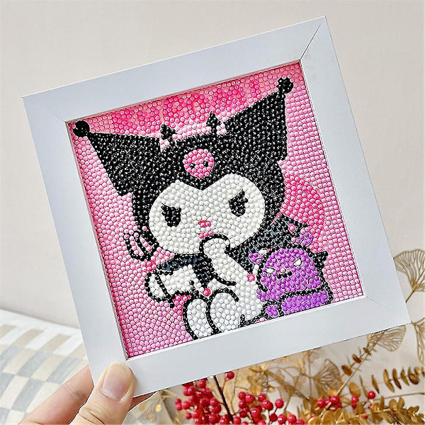 4 st/set Kuromi DIY Diamantmålningskit för Barn Vuxna Nybörjare Gåvor Heminredning