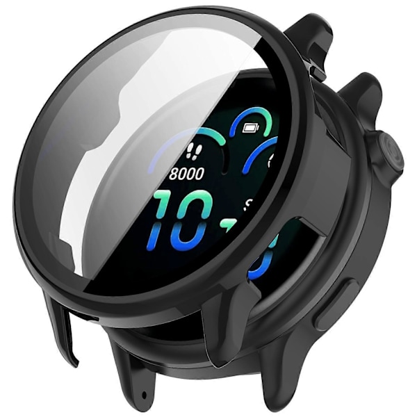 Garmin Vivoactive 6 -kellon suojakotelo PC-kehys karkaistulla lasikalvolla Multicolor Black