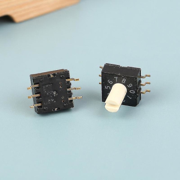 2 st Rm3haf-10 Rotationsvridomkopplare 10 0-9 Kodningsomkopplare Patch 3:3 Med Handtag