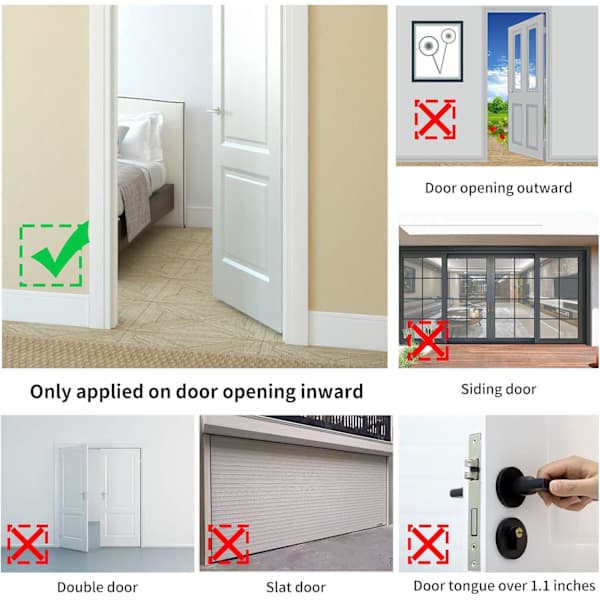 Portable Door Lock 2 Pack Extra Lock for Home, Hotel and Apartment