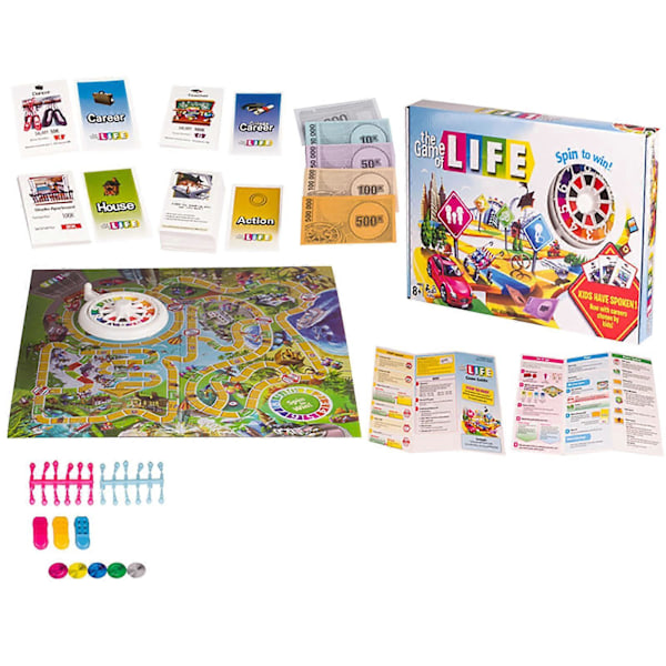 Kuuma leluajoneuvosetti Automallin elämänmatka Englanninkielinen korttipeli The Game Of Life -peli Elämänmatka lautapeli taaperoille, 1170