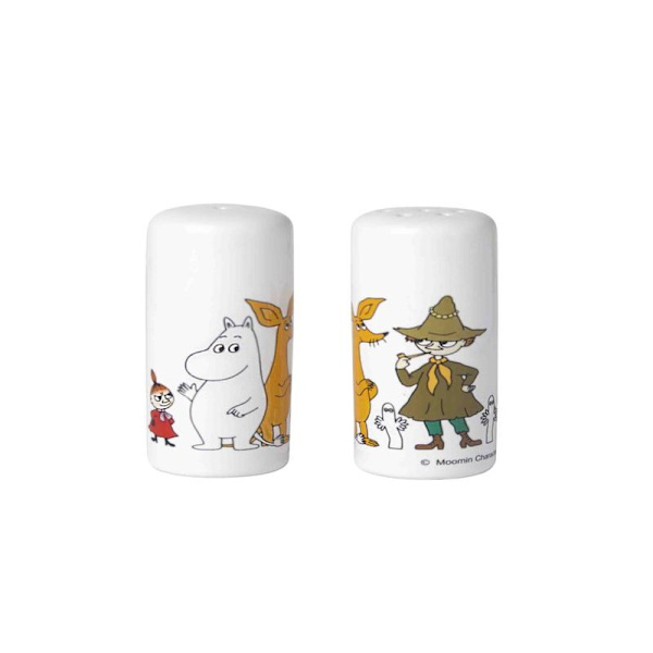 Salt & Peppar Mumin vänner 2-pack Vit White Vit