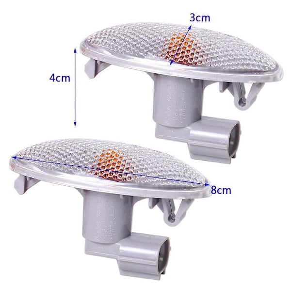 2X Bilsides Blinklys 12V Lys Dynamisk Bilsideslys til Yaris 2006-2013