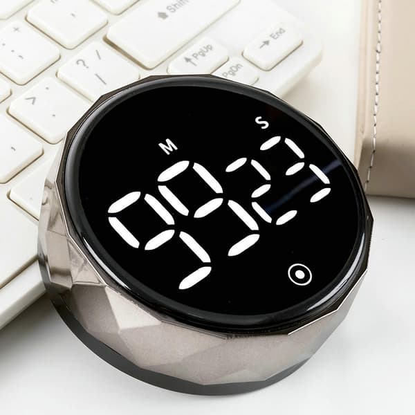 Digital Timer Stor LED-Display Magnetisk Kökstimer Justerbar Nedräkningstimer för Matlagning Bakning Undervisning