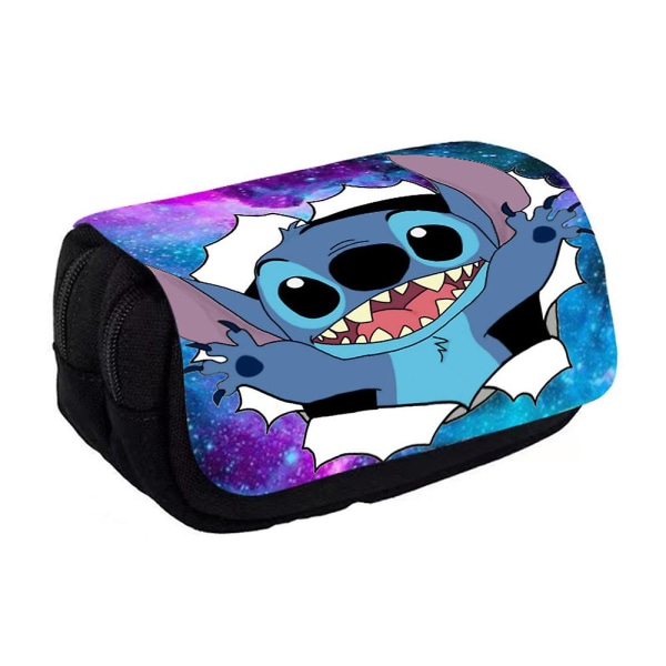 Stitch Penal Stor kapasitet Student Pen Pouch Doble Lags Skrivesaker Organizer For Kids Gaver A