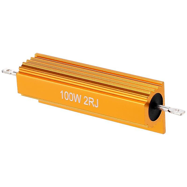 Guld Aluminium Beklädd Resistor Resistans 100w, 2 Ohm 2r