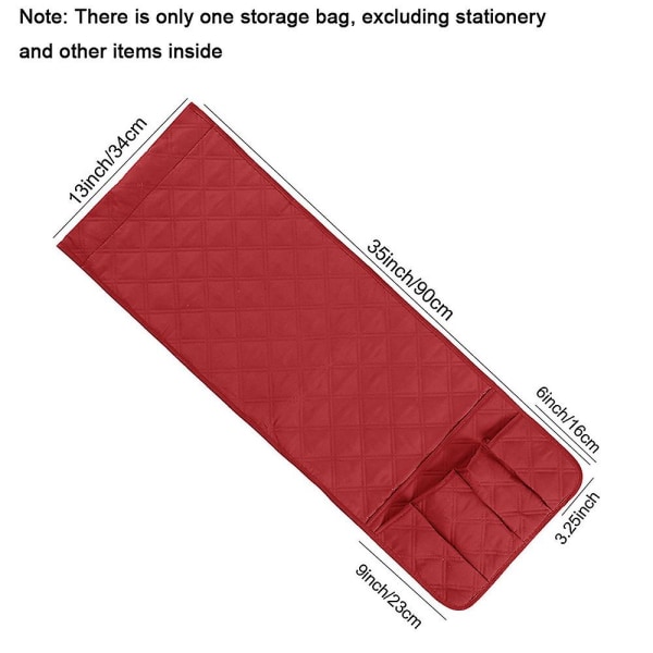 Sofa Armlæn Sæde Hængepose Lazy Bedside Bag Creative Opbevaringstaske red