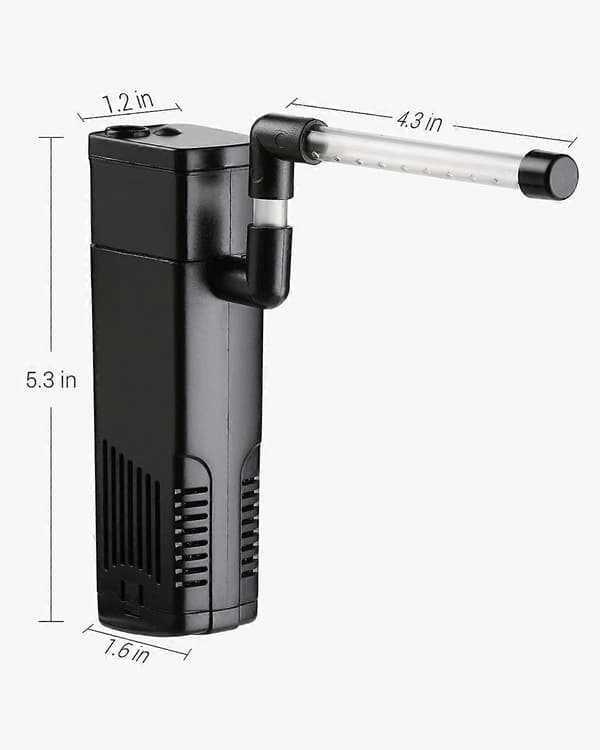 Akvarium Indvendigt Filter, Multifunktionelt Dykkertrykfilter med Svampefilter