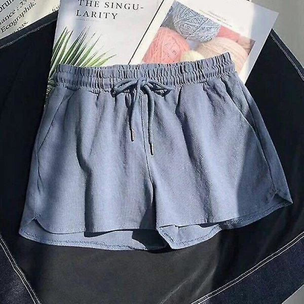Kvinner Sommer Snøring Elastisk midje Shorts Uformell Sport Strand Baggy Hot Pants