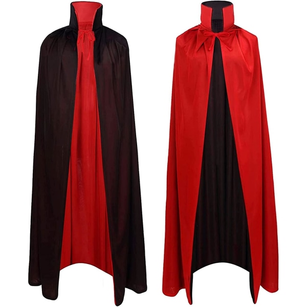 90/150 cm Halloween vampyrkapper Unisex vendbar stand-up krave Vampyr heksekapper til voksne eller børn Børn Mænd Kvinder 90cm small