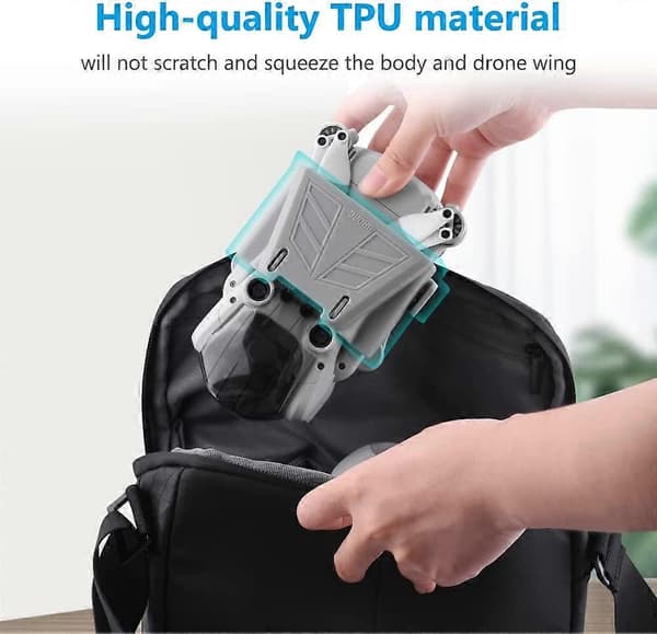 Propellerskydd, TPU mjukt gummi propellerstabilisatorskydd för DJI Mini 3 Pro drönartillbehör (grå)