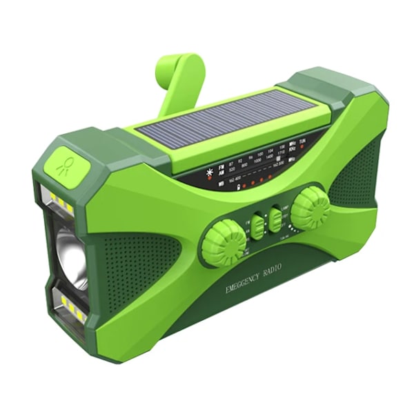 10000mAh monitoiminen radio käsikammennettava aurinko USB-lataus FM AM WB NOAA sääradio hätä LED-taskulamppu virtalähde