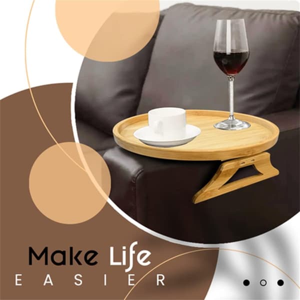 25 cm Sofa Armlenebrett Tre Spisebord Drikke Sofa Brett Sammenleggbart armlenebrett Klembart sofabrett flatt