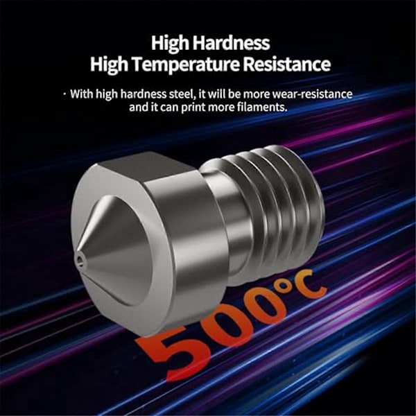 8 stk. Hærdet Stål V6 Dysesæt, 3D Printer V6 Hotend Ekstruder Dyser 0,4 mm 0,6 mm 0,8 mm til I3