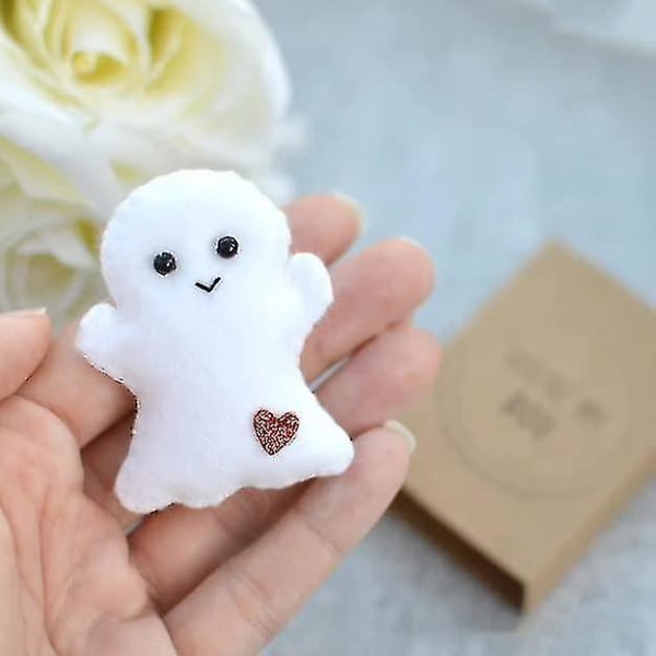 Söt spöke tändsticksask present, ett romantiskt sött spöke för henne, mini spöke tändsticksask leksak för Halloween dekoration D Ghost Hug