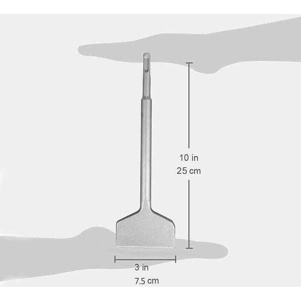 SDS Plus Meisel 250 x 75 mm Vinklet Flismeisel Bøyd Løsningsmeisel for fliser