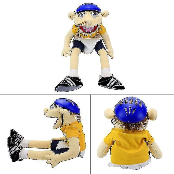 58cm Jeffy Plyschleksak Jeffy Hatt Handdocka Spel Fylld Docka Barn Presenter W