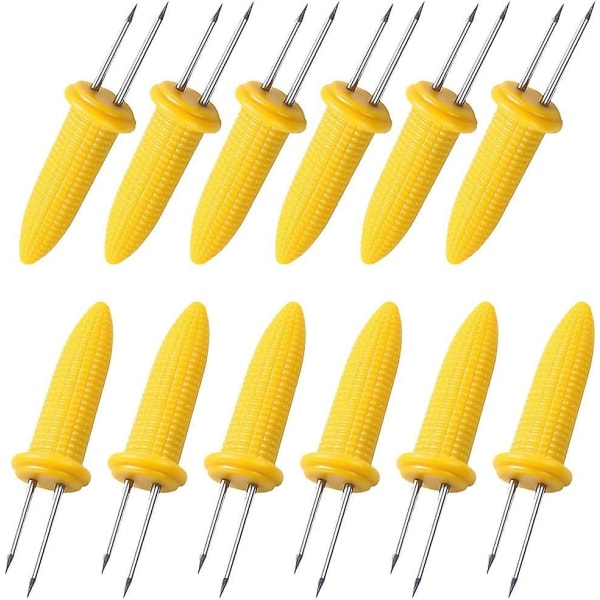 12 Stck Maishalter Edelstahl Maishalter Maiskolben Spiee Zwei Zinken Maisgriffe Grill Maiskolbenhalter Mais Picks Fr Bbq Twin Prong Zuckermais Grimma