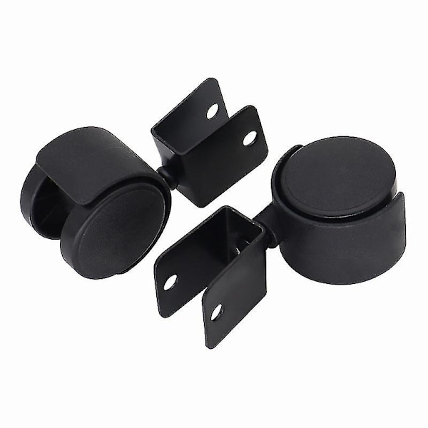 Dia Hjul U-klemme Top Roterbar Universal Drejelig Bremsehjul (sort) (4 stk)