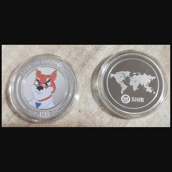Järnpläterad Samling Dogecoin Mynt Souvenir Samlare Silver