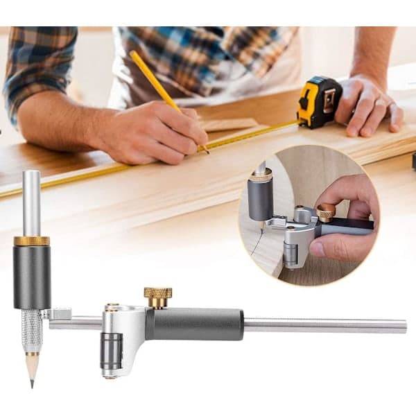 DIY-ritverktyg Trä Dubbelanvändning Ritverktyg Multifunktionell