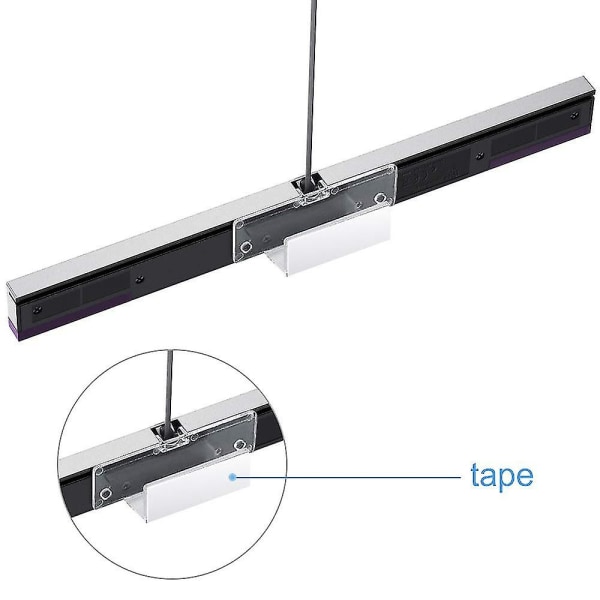 Sensor Bar för Wii, Ersättningskabelansluten Infraröd Strålsensor Bar för Wii och Wii U Konsol-yu