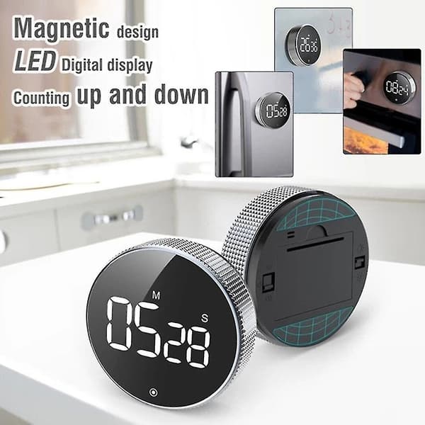 Magnetisk Digital Timer För Kök Matlagning Dusch Studier Stoppur LED Räknare Alarm Påminnelse Manuell E