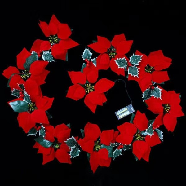 2M 10 LED Fairy Ljusslinga Blomma Girlang Julgran