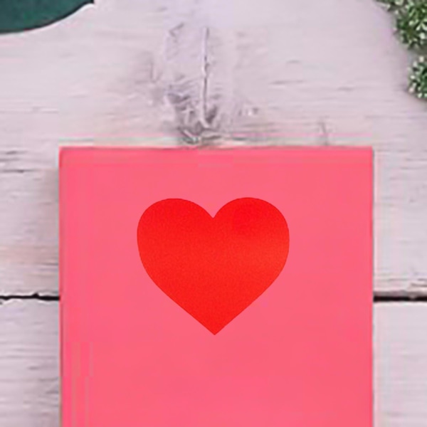 Hjärta Röda förseglingsetiketter Sticker Scrapbooking Paket Bröllopsdekor Brevpapper Jikaix Brown