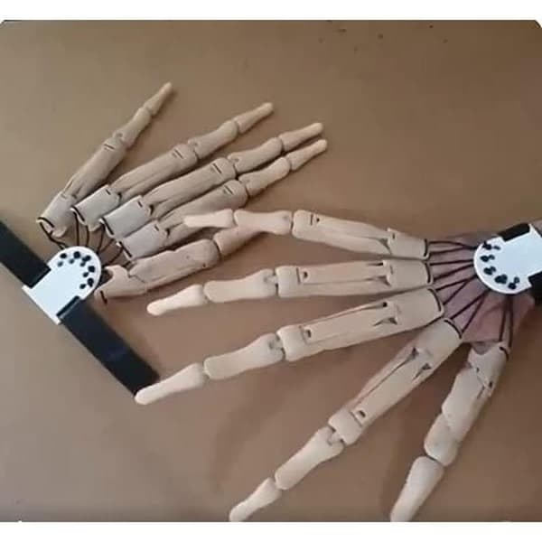 Halloween-fingre med ledd, 3D-printede fingre med ledd Weiß