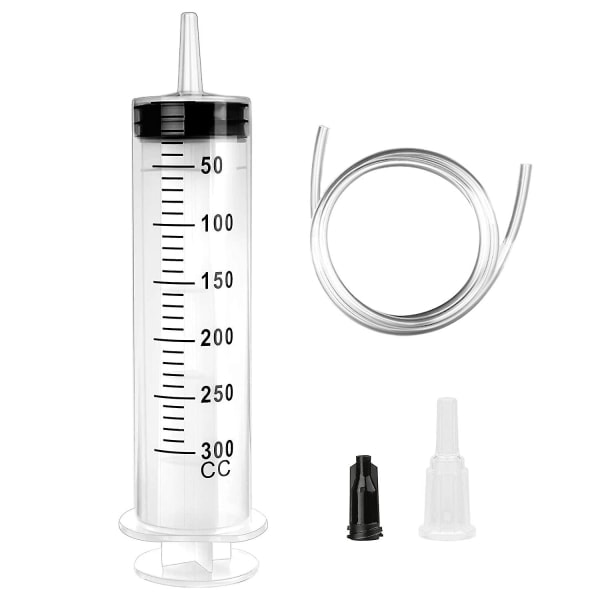 2 stk 150 ml sprøjte Genanvendelig flydende sprøjte med 2 stk 1 m slange med kateter Plast sprøjte med stor kapacitet til laboratorier, industri, Gard