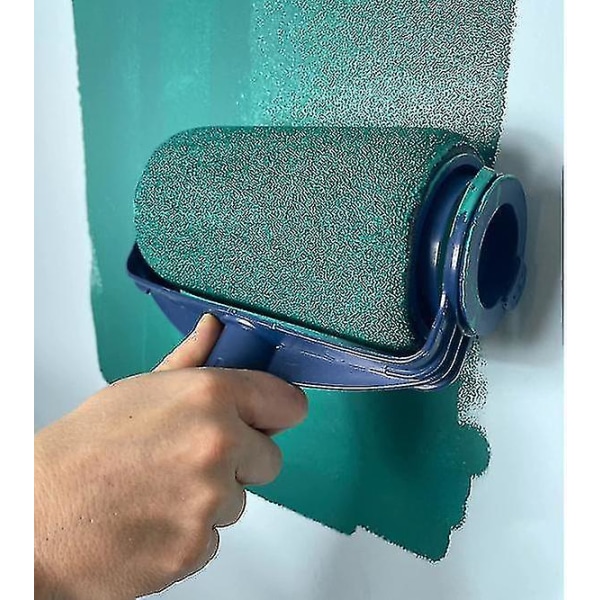 Droppfri färgrulle - Mikrofiber påfyllbar väggfärgsrullebyteshylsa - roller - indragbar sömlös målarrulle med målartvättbar ac