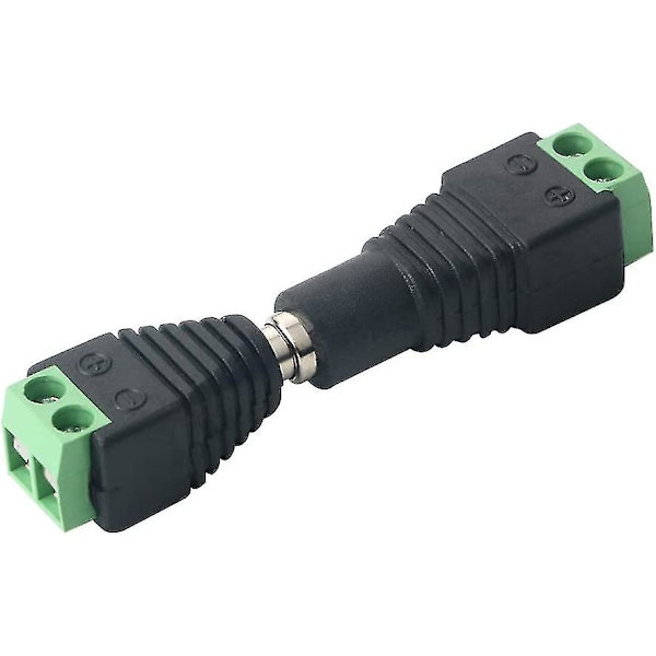 24 stk Professionelle DC-stik, Tønde 12V DC Strømforsynings-stikadapter, 12 Par 2-polet Han-stik & Hun-stik Sæt, Til CCTV Kamera LED-strimler