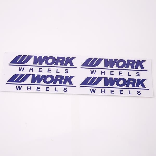 WORK modifierade navdekaler WORK WHEELS hjulnav bildekaler stereo transparent (svart)