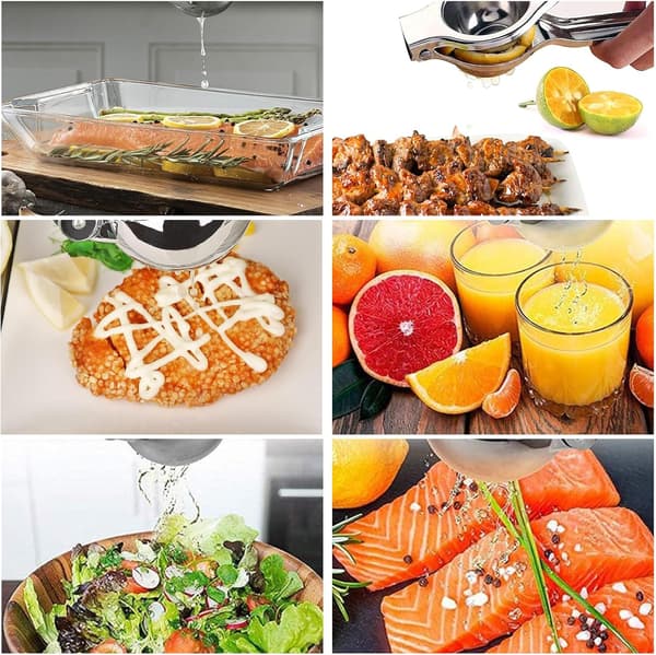 Citronpresser, manuel citruspresser i rustfrit stål, limepresser, håndsaftpresser, citronpresser