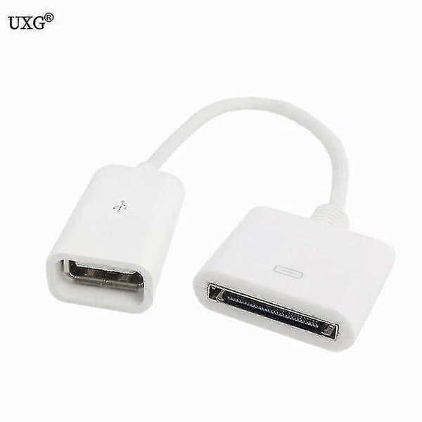 10 cm Docking 30-ben hun til USB 2.0 hun data opladning kort kabel Dock 30p sort & White 15CM