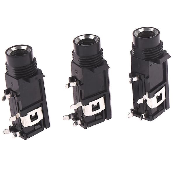 3 stk/parti 6,35 mm Jack Stereo Hunstik Audio Adapter 4-benet