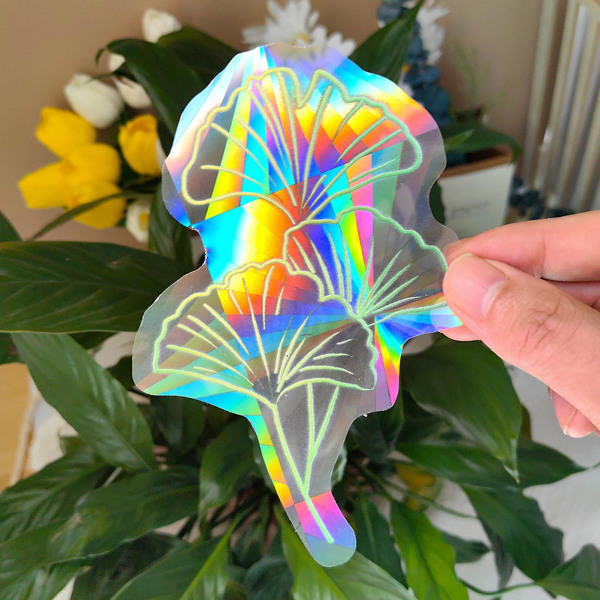 2-arks Rainbow Prismatisk Glass-klistremerker Vanntette, selvklebende, livlige farger Vindusfilm for Sun Catcher B