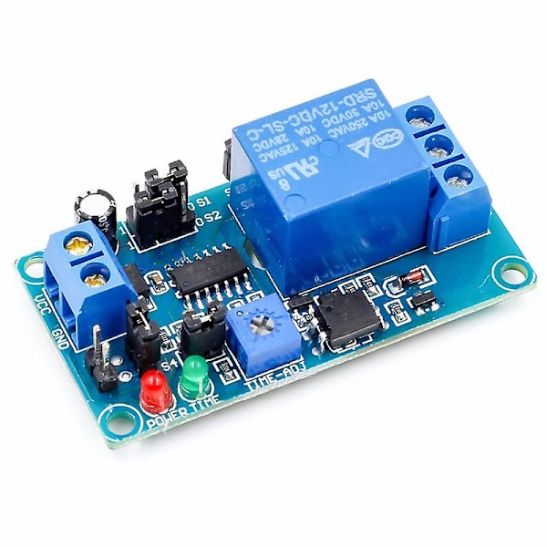 12V DC Fördröjningsrelä Fördröjd På/Fördröjd Av-Brytare Modul med Timer