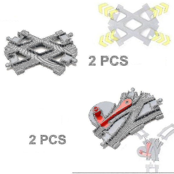 Duplo Togskinner Blokker Crossover-deler Jernbanebryter Byggeklosser Gave -gt