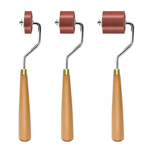 3 stk. Gummivalser for Håndverk, Blekkvalsesett med Komfortgrep for Trykking, Håndverk og Stempling as shown