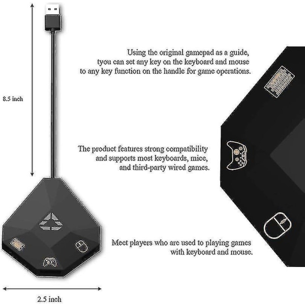Tangentbord och musadapter för Nintendo Switch/ Ps4/ Ps3/ Xbox One/ Xbox 360 Converter