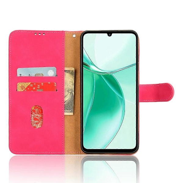 ZTE Blade A35 / A55 Nahkakotelo, Ihoa myötäilevä, Pudotussuojaava Lompakkokotelo - Vihreä Multicolor Red