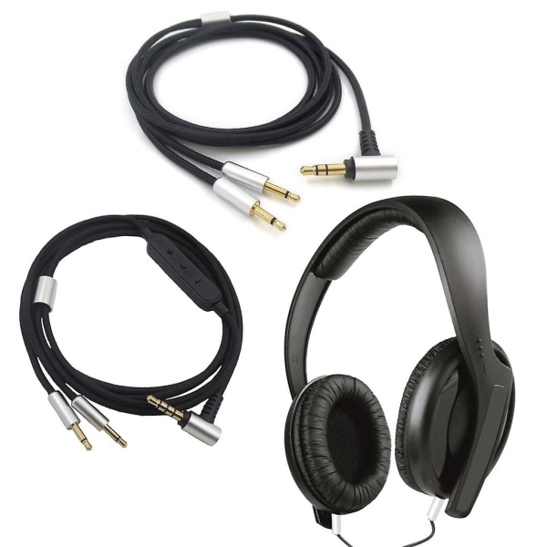 Ersättande 3,5 mm till 2,5 mm hörlurskabel för Sennheiser- Hd202 Hd477 Hd497 headsetljudsladd med inställningsfunktion Standard Edition