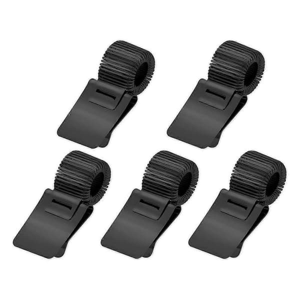 Hårdhattepenneclips, Universal Justerbar Klemme til Pen, Penholder, Clip Organizer til Notesbog, Sort