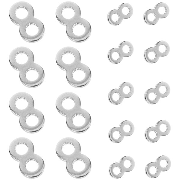 20 stk. Bordpladebeslag i Rustfrit Stål 8-Tal Beslag Connector 8-Formet Beslag
