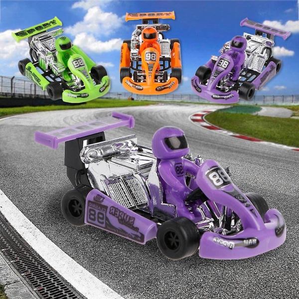 Legeret bilmodel Go-kart Racing Spil Sport Køretøj Plastic Motor Pull Back Legetøj