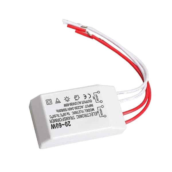 20-60W 12V Halogenlampe Elektronisk Transformator Kompatibel med Spotlight Adapter Enhet