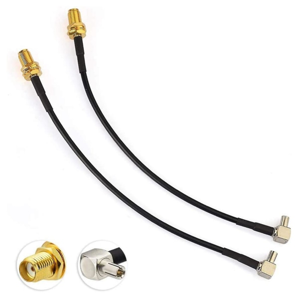 4g Antenne Hunn Til Ts9 Hann Adapter Kabel 15cm 2stk For Ekstern Antenne Ruter E5372 E5577 E5786